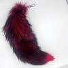 Acessórios de Bolsa de Pele Real Pingente de Cabelo de Cauda de Raposa Preta Adereços de Desempenho Filme Carro Carro Pendurado Chaveiro