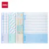 Cuaderno Deli Hb5403 Ligero con Anillas Desmontables de 3 Agujeros, Fácil de Pasar las Páginas Sin Irritar la Mano, Serie de Colores, Cuaderno de Espiral Desmontable