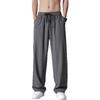 Pantalones Casuales de Seda de Hielo Dipper para Hombre Verano Delgados Rectos Sueltos Juveniles Deportivos de Pierna Ancha Pantalones Largos para Hombre