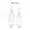 Botella blanca de bomba cosmética de 300 ml en stock, botella vacía de gel de ducha y champú de alta estética de 500 ml