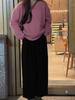 Pantalones de pana color caramelo de pierna ancha para mujer, talla grande ligeramente gordita, estilo japonés, pantalones de abuelita, hermana gordita, otoño e invierno, pantalones delgados que cubren la cadera