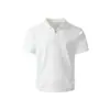 Camisa Polo Estilo Americano de Moda con Media Cremallera, Elegante de Manga Corta, Verano Retro Moda Versátil Casual para el Trabajo