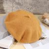 Boina feminina imitação de cashmere bud primavera estilo coreano boné de pintor japonês boina preta transfronteiriça