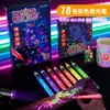Plumón de Pintura Corporal que Brilla en la Oscuridad, Maquillaje Lavable para Rostro, Plumón Fluorescente para Maquillaje de Escenario, Plumón Especial para Maquillaje de Aficionados