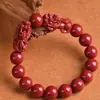 Pulsera Pixiu de Cinabrio Crudo, Arena Dorada Púrpura, Arena Roja Imperial, Pulsera Atrae-Fortuna y Mejora-Suerte del Año de Nacimiento, Venta al por Mayor y Dropshipping