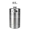 Acero Inoxidable 304 2L/3.6L/5L Mini Barril de Cerveza Barril de Licor Olla para Elaboración de Cerveza Artesanal Olla de Alcohol