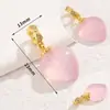 Pingente Pequeno em Forma de Gota de Ágata Fonte de Sal Carmesim Natural Liga Metálica Cristal Contas Espaçadoras de Ágata Contas Soltas Acessórios para Joias DIY