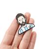 Pin insignia de estrella de la Copa del Mundo fútbol Argentina figura de Messi alrededor de la insignia de metal conmemorativa accesorios para bolso