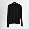 Camisa Leve com Toque de Nuvem Gola MédiaNova Moda Outono/Inverno Feminina Gola Meia-Alta Manga Longa Emagrecedora Quente Camisa Base