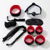 Herramienta de tortura SM set de cintas de peluche combinación de 10 piezas para hombres y mujeres, para coqueteo, bondage y juego sexual