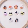 Bestseller transfronterizo calabaza de Halloween, casa embrujada, murciélago, decoraciones de arte de uñas de dibujos animados, pequeños accesorios de resina, accesorios de uñas DIY