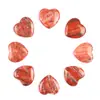 Cristal Natural 20mm Quartzo Rosa Ametista Pedra Preciosa em Forma de Coração Ornamento Pedra Bruta