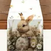 Camino de mesa de Pascua de venta caliente transfronterizo con elementos de dibujos animados de animales de moda para decoración de restaurantes y ambientación, Camino de mesa al por mayor