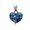 Pingente de Caixa Pequena Tridimensional Abridora em Forma de Gota d'Água de Latão Vintage em Rosa, Azul, Roxo e Vermelho