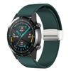 Para Huawei WatchGT5pro/4 Fivela Magnética Samsung Watch7/6 Fivela Dobrável Pulseira de Silicone 20/22mm