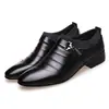 Entrega Rápida 7266 Quatro Estações Novo Masculino Britânico Bico Fino Casual de Negócios Sapatos de Couro Bolsa Opp Sem Caixa de Sapato