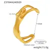 Pulsera de Apertura Corporal Creativa Transfronteriza para Mujer Pulsera Popular Personalizada Europea y Americana Acero de Titanio Chapado en Oro de 18K Fundición de Industria Pesada