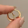 Pendientes Populares de Xiaohongshu con Circonita Cepillada Incrustada, Pendientes Exquisitos, de Alta Gama y Únicos, Envío Directo de Una Pieza