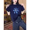 Camiseta de Algodón para Mujer Verano 2026 Versátil Elegante Diseño Juvenil Cuello Redondo Manga Corta