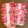 2023 Nuevo Lindo Oso Fresa Pasador Estrella Rocío Pasador Set Infantil Pinza para Flequillo Pinza para Cabello Roto de Niñas