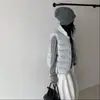 Colete de Algodão Transfronteiriço 2026 para Mulheres, Novo Estilo Coreano Outono e Inverno Coleira Alta Curta de Algodão, Jaqueta Feminina Leve Slim Fit