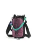 Bolsa para Botella de Agua de Cuerda Colorida de Flor de Durazno y Vegetación, Estilo Bosque de Pareja, Camping al Aire Libre Senderismo Almacenamiento Bolso Pequeño Portátil Cruzado