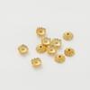 Bolsa de oro de 18k alto color copo de nieve hueco toro 6mm tapa de flor soporte para cuentas de Tíbet tapa de cuenta para collar DIY accesorios hechos a mano