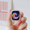 Caja de Reloj Perlada Láser Adecuada para Apple Watch 678910 Generación iWatch S10 Colorida PC Carcasa Dura Cubierta Protectora