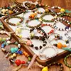 Jingdezhen Cerámica Calabaza Pulsera de Cuentas Joyería Estilo Chino Fulu Accesorios de Grano de Café Pulsera de Estilo Étnico Venta al por Mayor