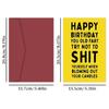 Cartão de Aniversário Interessante Temu com Envelope Cartão de Texto Engraçado Transfronteiriço Paródia Presente Divertido