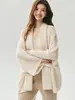 Nuevo Conjunto de Dos Piezas de Punto de Cachemira para Mujer, Estilo Francés, Cárdigan Holgado y Camisola, Otoño 2026