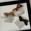 Horquilla elegante de estilo japonés y coreano con lazo de ácido acético, peine para el cabello, pinza para flequillo sin costuras, pinza frontal lateral para mujer