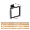 Rack de Armazenamento de Banheiro Popular Transfronteiriço em Aço Inoxidável Conjunto de Cinco Peças Suporte para Toalhas e Papel Higiênico Gancho Conjunto de Racks de Armazenamento Quadrados