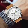 Reloj de cuarzo para hombre marca Longbo, reloj casual simple para parejas, reloj impermeable para hombre