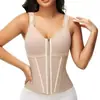 Amazon Europeo y Americano Moldeador con Forma de Costilla Doble Capa de Malla Adelgazante Ajustador de Cintura Control de Abdomen Chaleco Top Deportivo con Moldeado de Costilla
