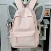 Mochila Escolar Estilo Coreano para Meninas do Ensino Fundamental, Fresca e Estilosa com Laço, Mochila Leve de Alta Capacidade para Alunos do Ensino Médio