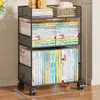 Estante de almacenamiento de escritorio para clasificación por materia, almacenamiento de archivos de oficina, organizador de libros de escritorio, estantería vertical de varias capas