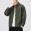 Roupas Masculinas Fengshe / Nova Jaqueta Masculina Retrô Japonesa de Trabalho com Retalhos Solta Casual Estilo Americano para Primavera e Outono