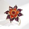 Broche rojo ardiente con personalidad creativa, temperamento exquisito, broche de girasol de lujo, accesorios de Joker, una generación de cabello