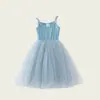 Vestido de mariposa transfronterizo para niñas, vestido de princesa para la playa, vestido de tutú para bebé de colores dulces, Falda para niña