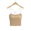 AP23104-23 Primavera Nuevo Estilo Francés Chica Caliente Cauteloso Máquina Cinturón Almohadilla de Pecho Sexy Tirantes Cruzados Tirantes Sin Espalda