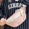 Bolsa de Peito de Nylon para Mulheres 2024 Novo Estilo Ombro Único Nicho Versátil Ciclismo Bolsa Transversal para Mulheres Cor Contrastante Estudante Esportes Bolsa de Cintura para Homens