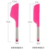 En stock multicolor doble color cara ancha cara estrecha raspador resistente a altas temperaturas raspador de silicona cuchillo mezclador para hornear crema al por mayor
