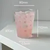 Vaso de Vidrio de Cereza, Resistente a Altas Temperaturas, Bonito, Vaso para Beber en Casa, Vaso para Jugo y Leche, Vaso de Yogur de Gran Capacidad