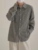 Colección de otoño: Camisa a cuadros retro de estilo japonés de manga larga, unisex, perfecta para usar en capas como prenda interior o exterior, moderna y elegante