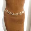 Cinturón de verano para mujer, estilo europeo y americano, con hebilla de amor que combina con todo, cadena de metal decorativa con falda
