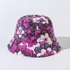 Sombrero de pescador de felpa con estampado de flores otoño e invierno Joker comercio exterior sombrero de cabeza grande al por mayor cálido estilo europeo y americano sombrero de cubo