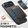 Adecuado para iPhone 18 Funda de Cuero para Teléfono Móvil Dos en Uno, Samsung S26 Soporte Magnético para Tarjetas, Carga Inalámbrica Magsafe, Google