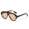 2026 Nuevas Gafas de Sol de Moda Estilo Escudo para Cruce de Fronteras, Marco de PC, Patillas Delgadas, Lente Grande y Bisagras de Metal