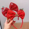 Diadema de Navidad, Diadema Linda, Lazo Rojo, Vestido Festivo, Pasador, Accesorios para el Cabello de Niños para Otoño e Invierno para Niñas